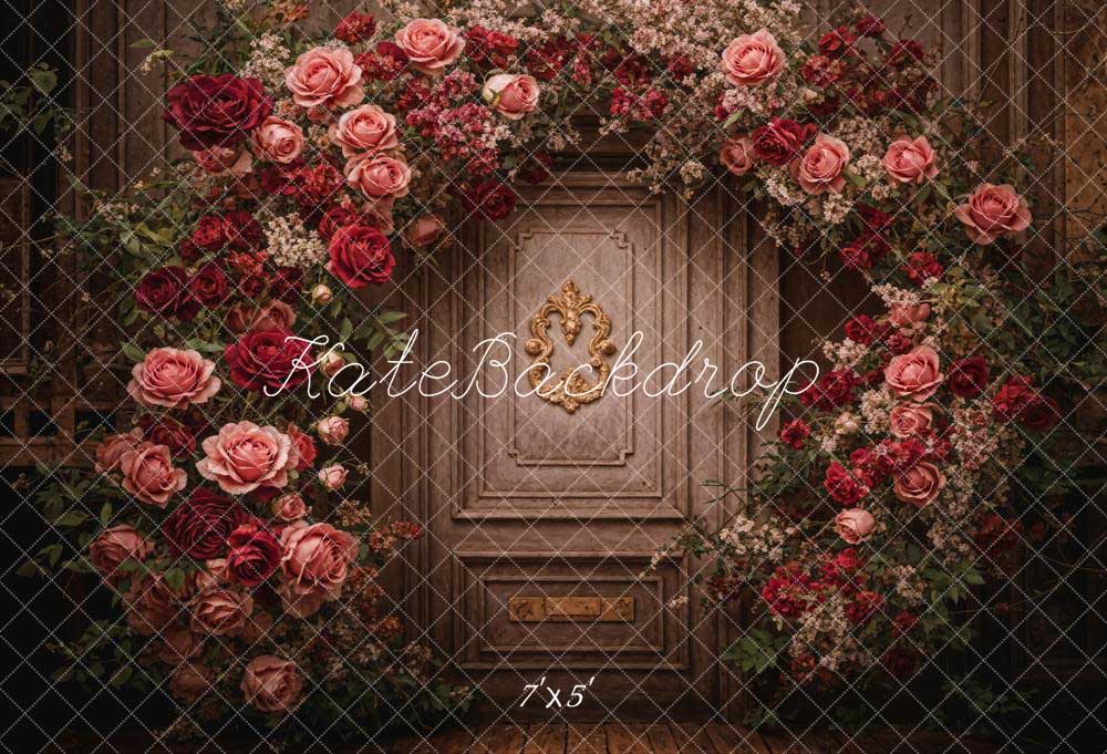 Kate Valentine's Day Floral Metal Door Backdrop Designed by Chain Photography