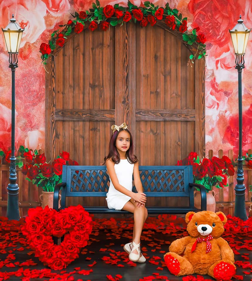 Kate Valentine's Day Rose Garden Backdrop Designed by Emetselch