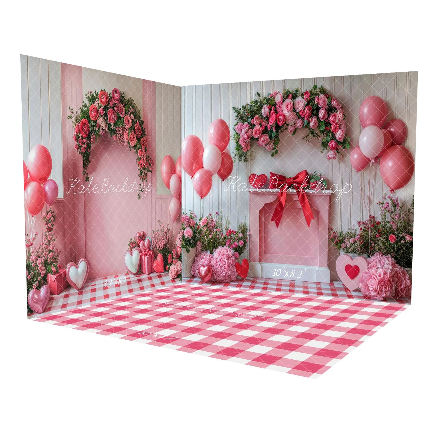Kate Valentine's Day Roses Balloons Bow Room Set