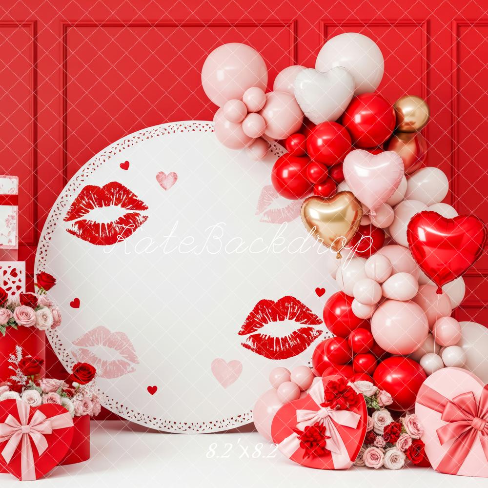 Kate Valentines Lips Balloons Heart Gifts Red Backdrop Designed by Patty Robert - Image 5