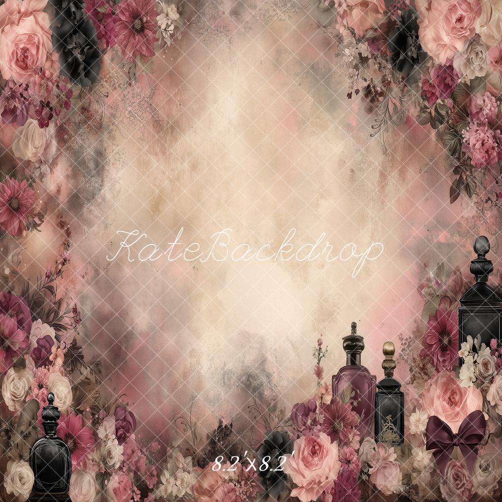 Kate Vintage Flowers Perfume Bottles Pink Backdrop Designed by Angela Marie Photography - Image 5