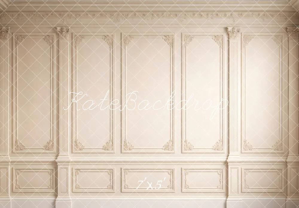 Kate Vintage Wall Cream Moulding Backdrop Designed by Vertigo Productions