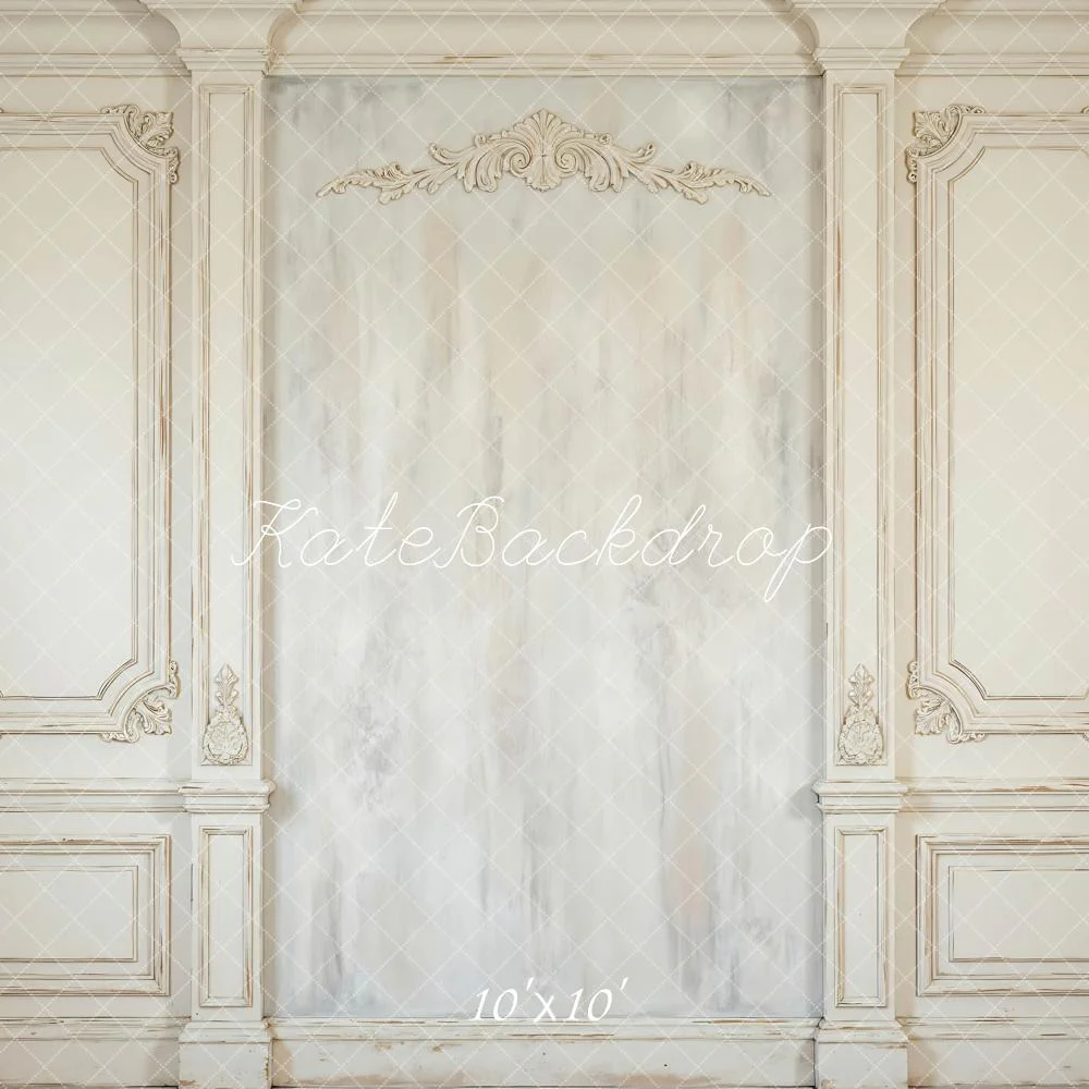 Kate Vintage Wall Ornate Moulding Ivory Backdrop Designed by Mini MakeBelieve - Image 7