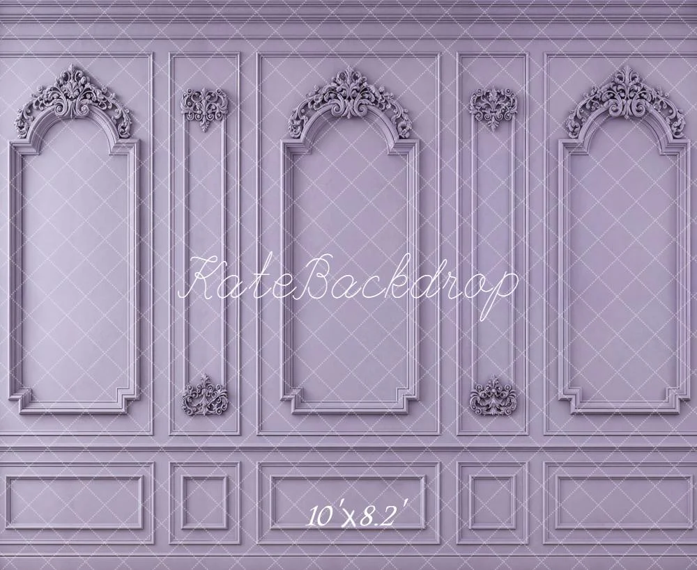 Kate Vintage Wall Ornate Panels Lavender Fleece Backdrop Designed by Chain Photography - Image 3