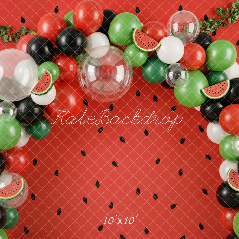 Kate Watermelon Balloon Arch Seeds Red Backdrop Designed by Emetselch - Image 7