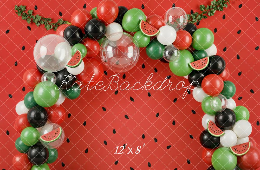 Kate Watermelon Balloon Arch Seeds Red Backdrop Designed by Emetselch - Image 8