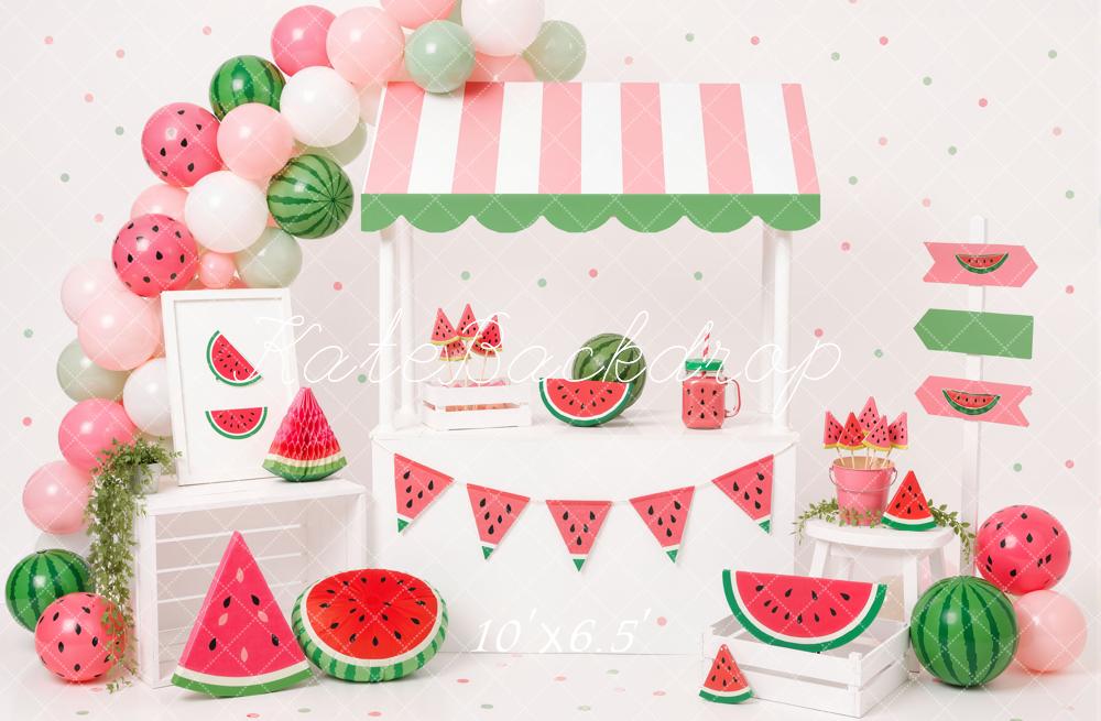 Kate Watermelon Stand Balloons Garland Backdrop Designed by Emetselch - Image 4