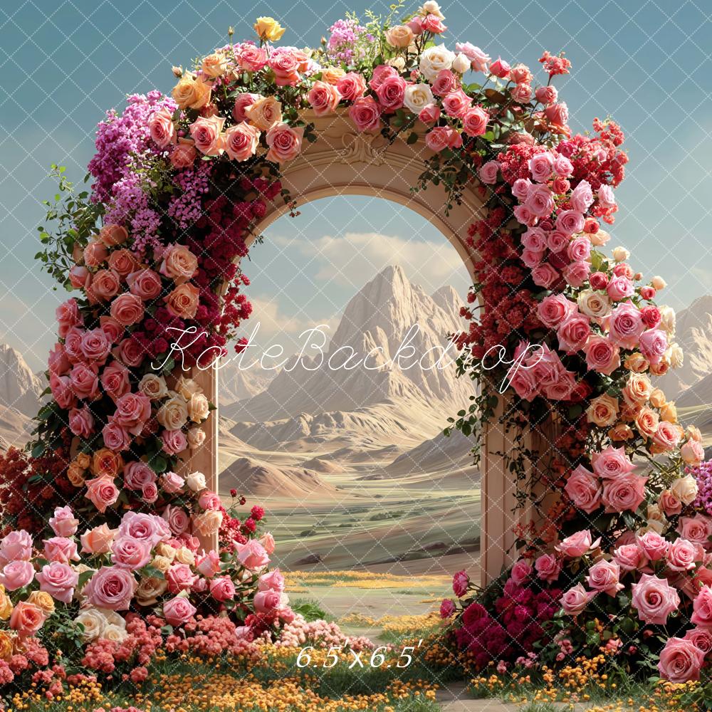 Kate Wedding Floral Arch Mountains Backdrop Designed by Mini MakeBelieve - Image 2