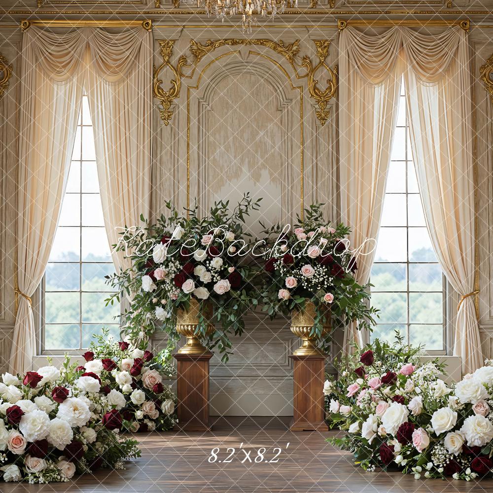 Kate Wedding Floral Arrangements Grand Windows Backdrop Designed by Mini MakeBelieve - Image 5