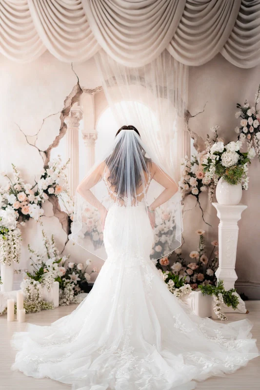 Kate Wedding Floral Broken Wall Backdrop Designed by Mini MakeBelieve