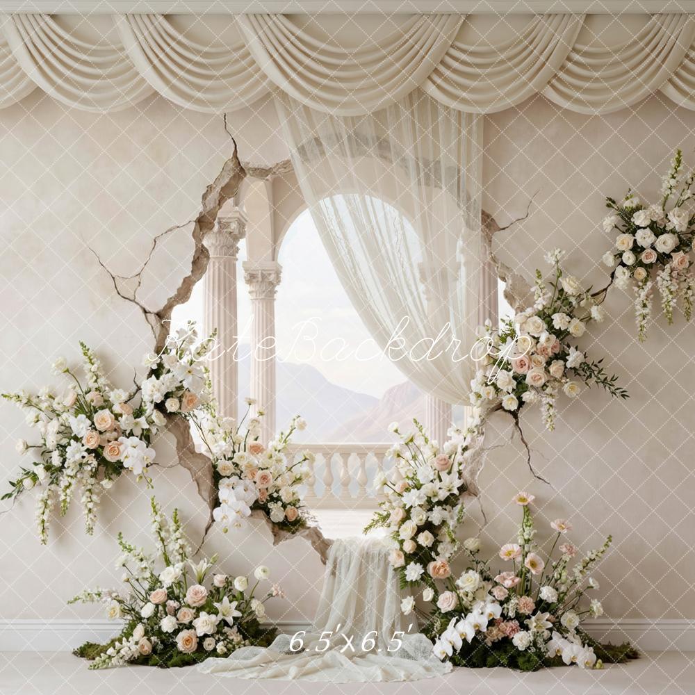 Kate Wedding Floral Broken Wall Backdrop Designed by Mini MakeBelieve - Image 5