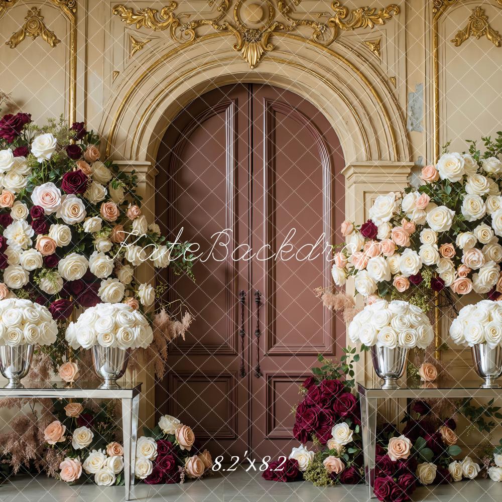 Kate Wedding Floral Vintage Arch Door Backdrop Designed by Mini MakeBelieve - Image 5