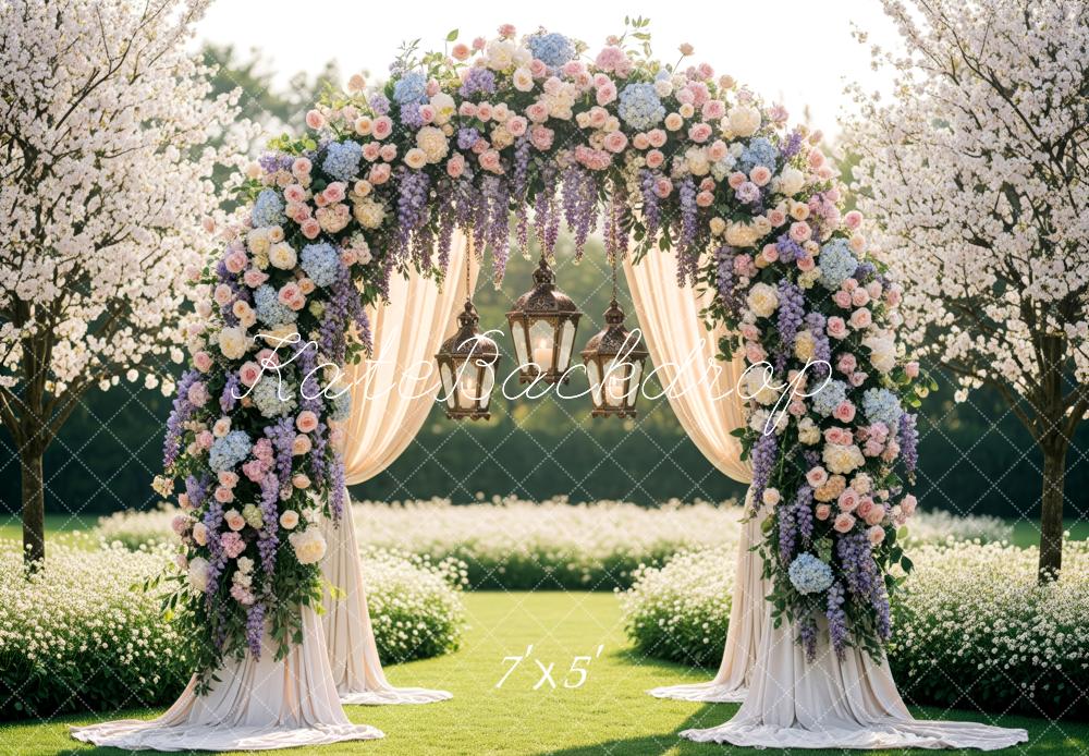 Kate Wedding Floral Arch Garden Backdrop Designed by Patty Robert