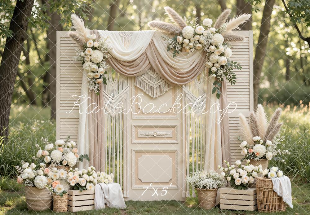Kate Wedding GarlandShutter Panels Backdrop Designed by Mini MakeBelieve