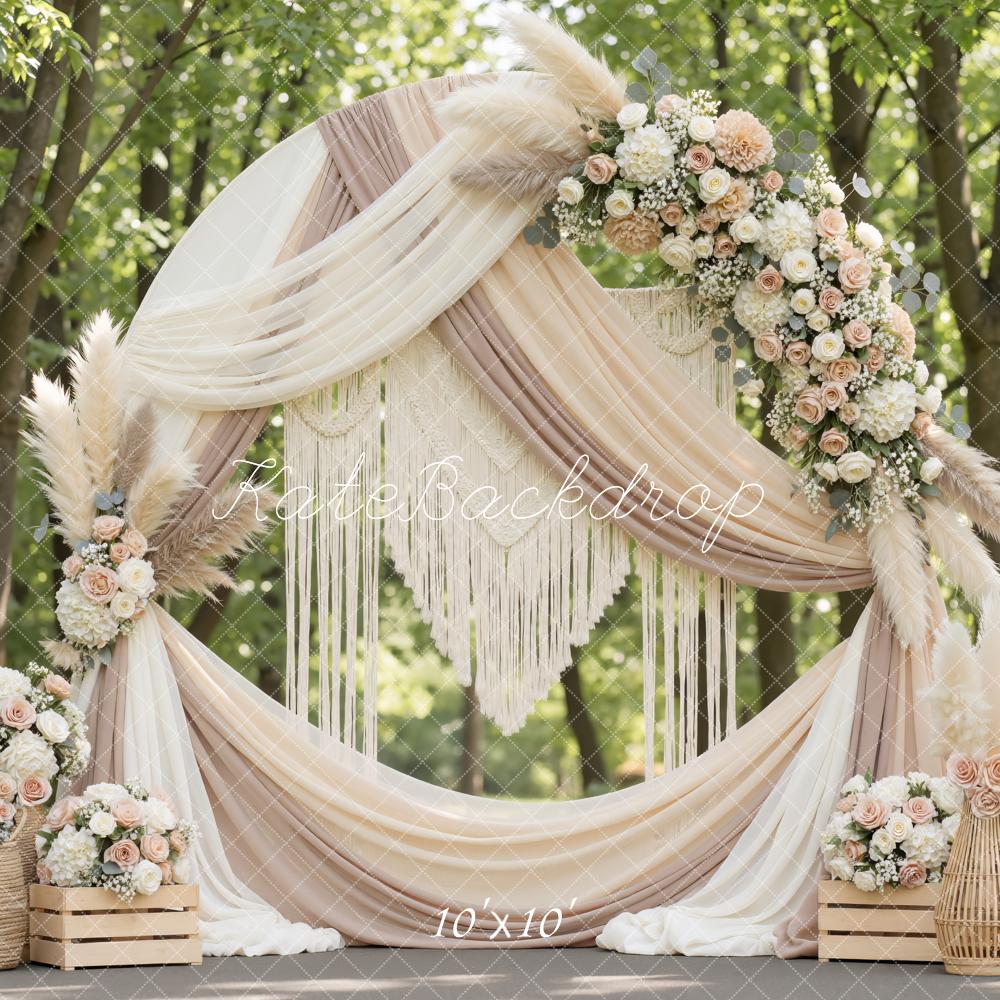 Kate Wedding Pampas Macrame Forest Backdrop Designed by Mini MakeBelieve - Image 7