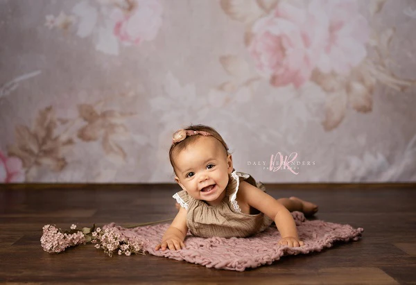 Kate Wedding Retro Old Blurring Flowers Backdrop for Photography Designed by JFCC - Image 8