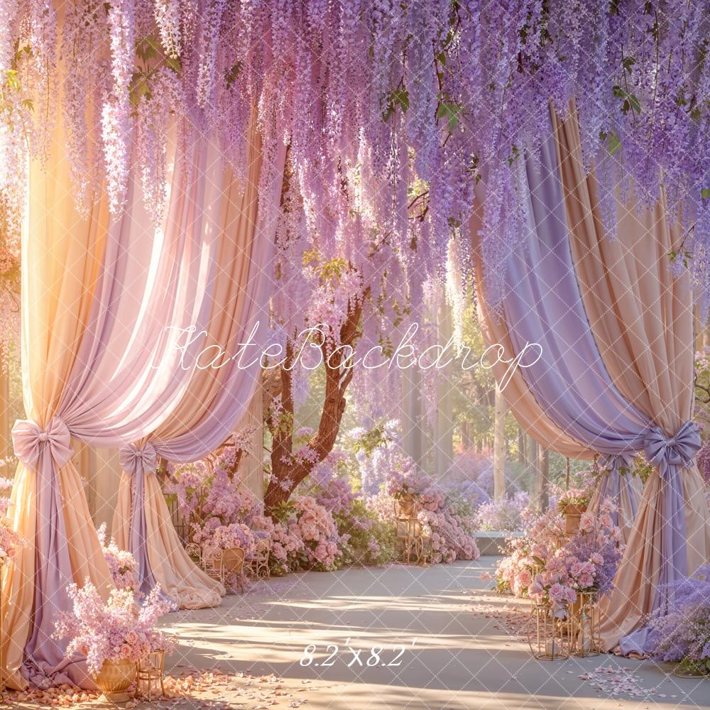 Kate Wedding Wisteria Floral Drapes Backdrop Designed by Emetselch - Image 5