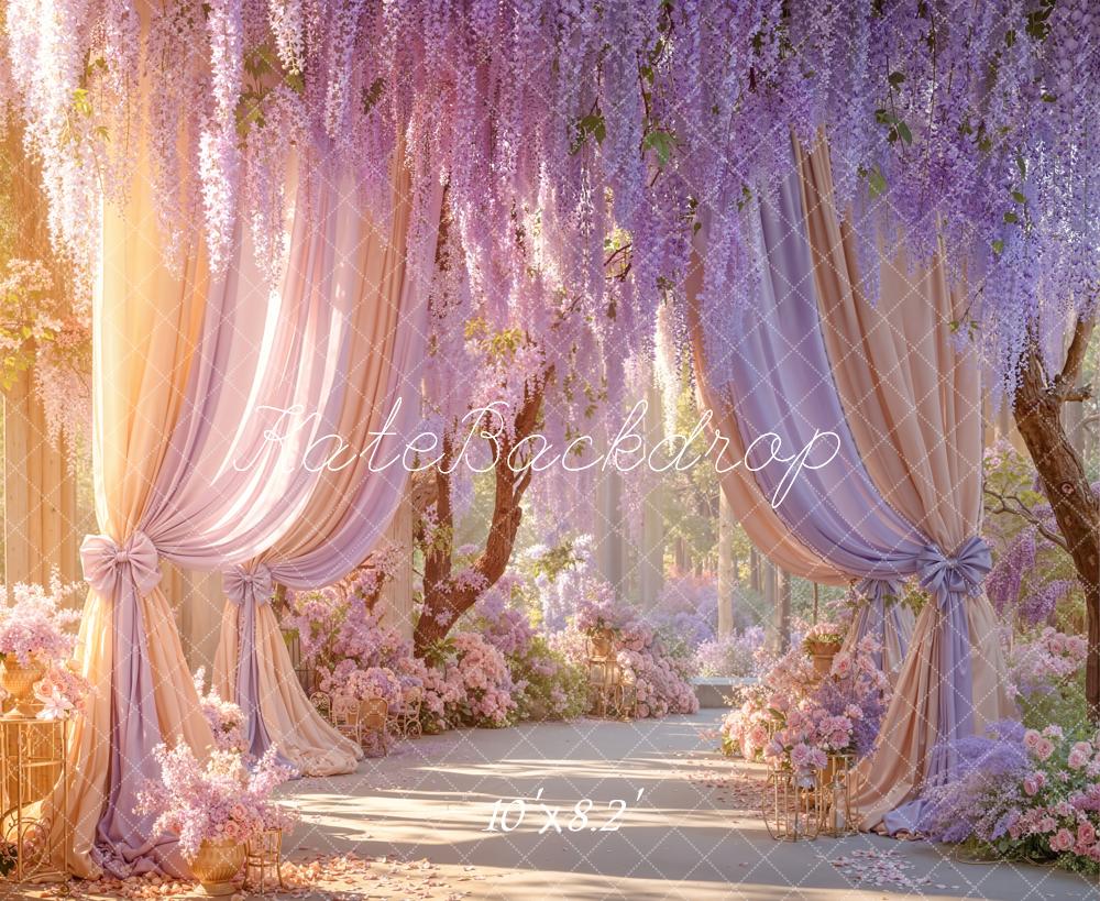Kate Wedding Wisteria Floral Drapes Backdrop Designed by Emetselch - Image 6