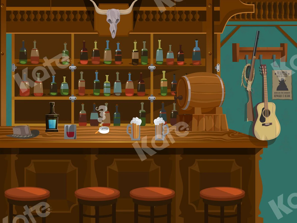 Kate West Cowboy Bar Backdrop for Photography