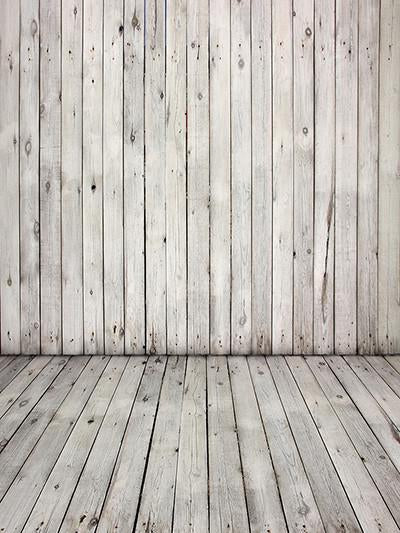Kate White Retro Distressed Wood Backdrop Old Floor for Photography