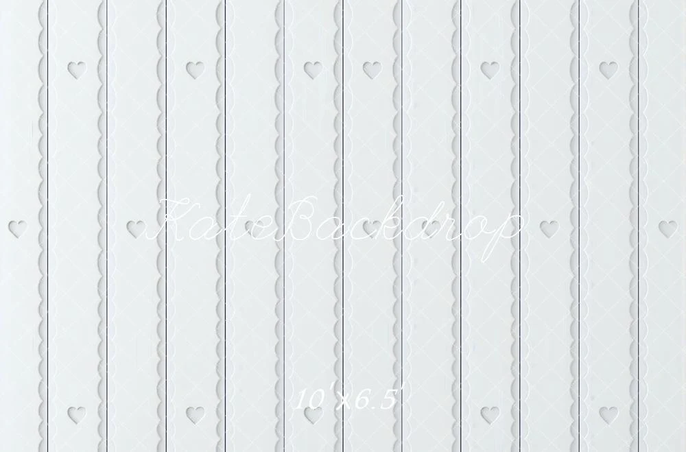Kate White Scallop Heart Wall Backdrop Designed by Mini MakeBelieve - Image 4