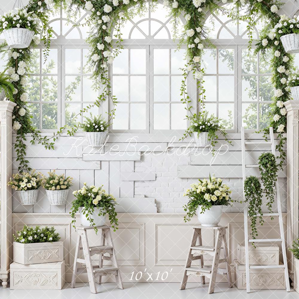 Kate White Window Greenery Backdrop Designed by Mini MakeBelieve - Image 7