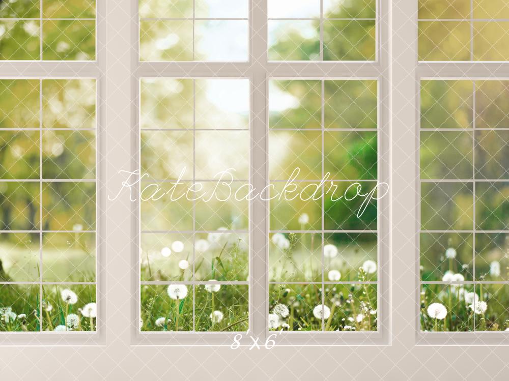 Kate Window Fleece Backdrop Spring Summer Garden Designed by Emetselch - Image 22