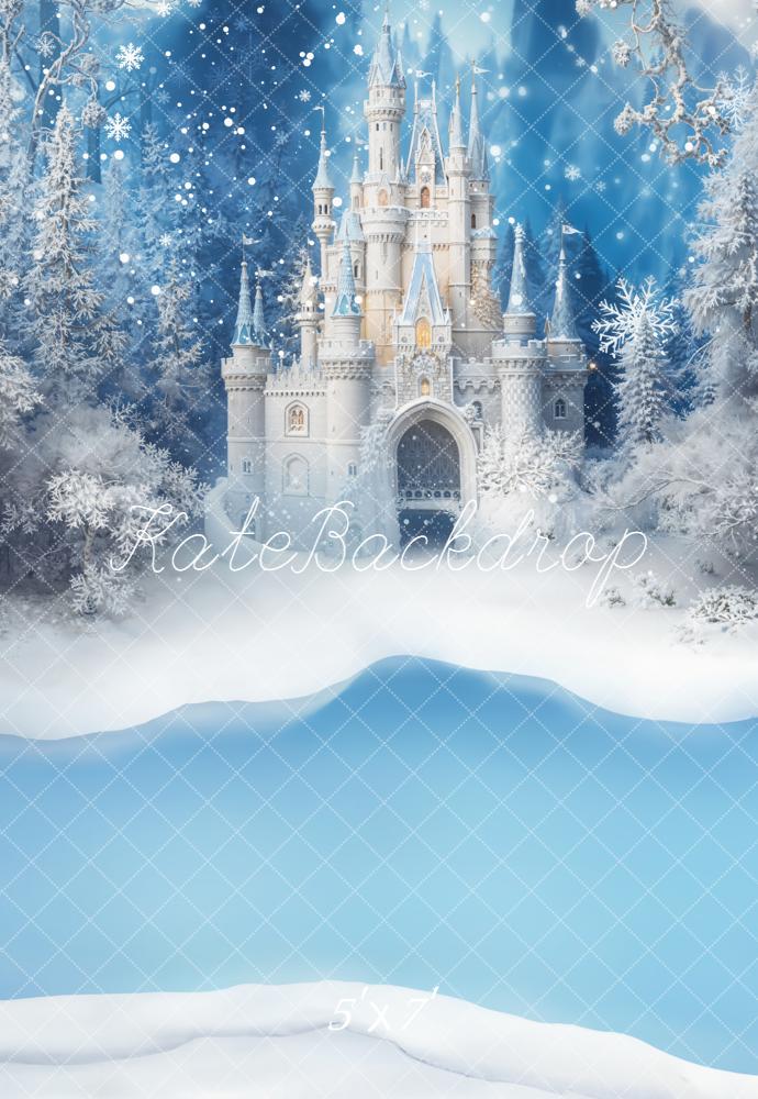 Kate Winter Fantasy Castle Snowy Forest Backdrop Designed by Emetselch