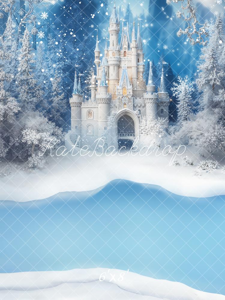 Kate Winter Fantasy Castle Snowy Forest Backdrop Designed by Emetselch - Image 3