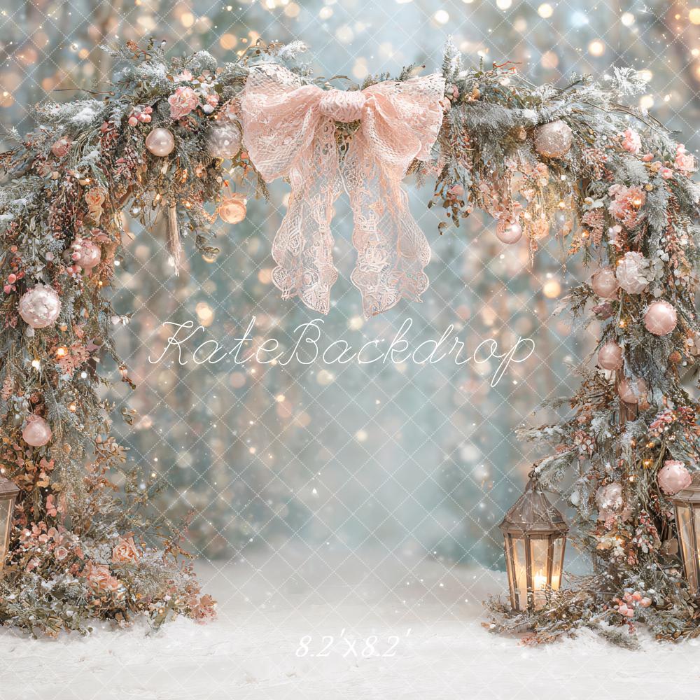 Kate Winter Floral Arch Snowy Backdrop Designed by Ashley Paul - Image 5