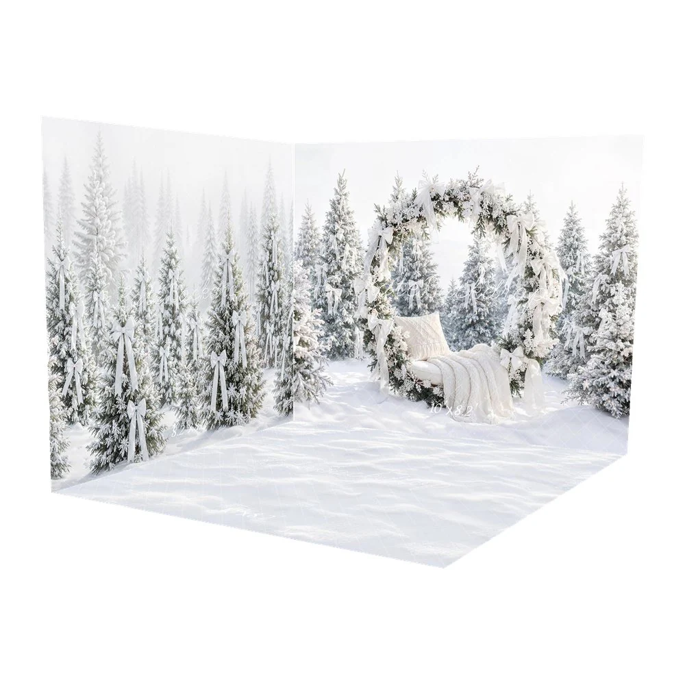 Kate Winter Floral Arch Snowy Trees White Room Set - Image 2