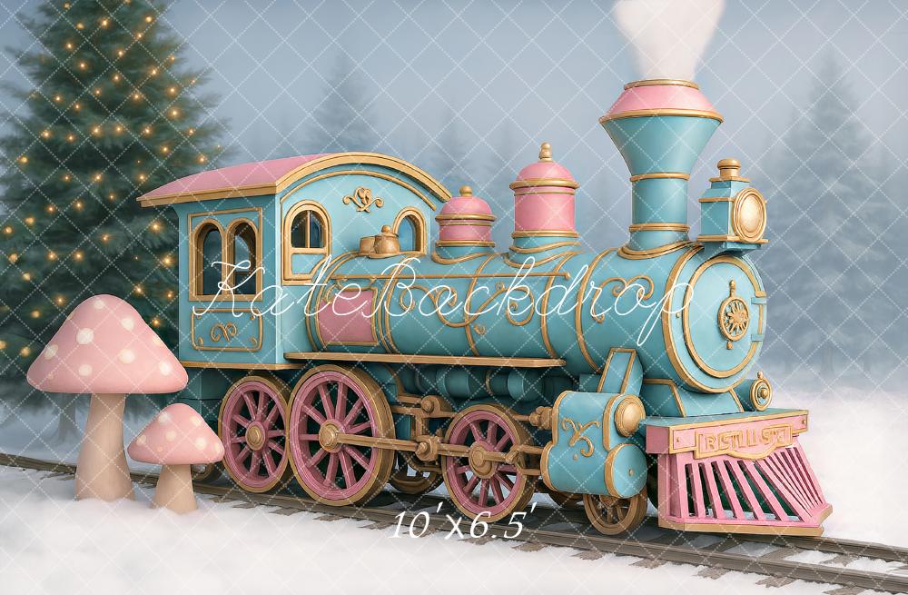 Kate Winter Polar Train Snow Christmas Backdrop Designed by Ashley Paul - Image 7