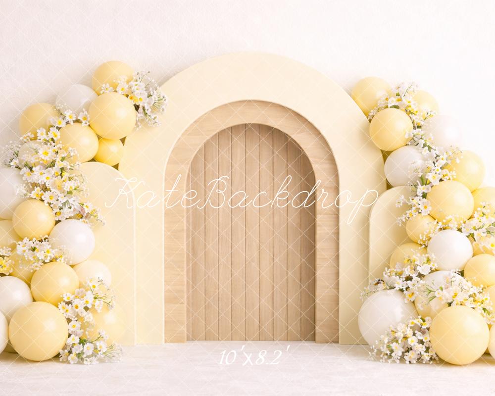 Kate Yellow White Balloons Arch Backdrop Designed by Caitlin Lynch - Image 6