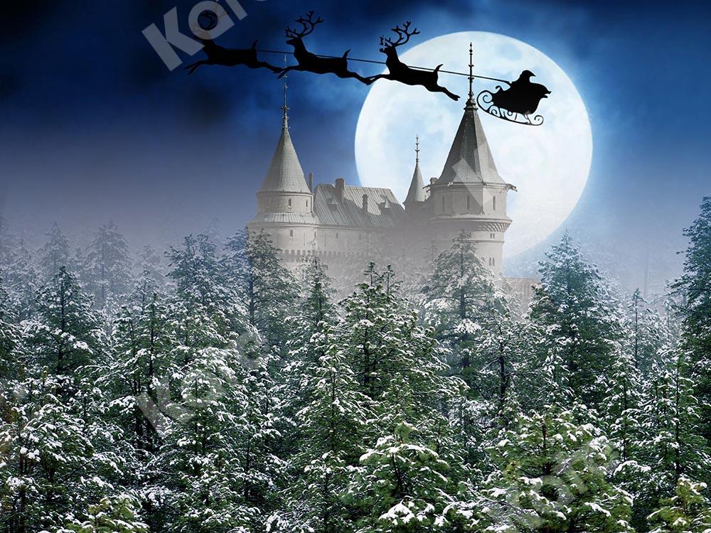 Kate Christmas Night Forest Backdrop Designed by Chain Photography