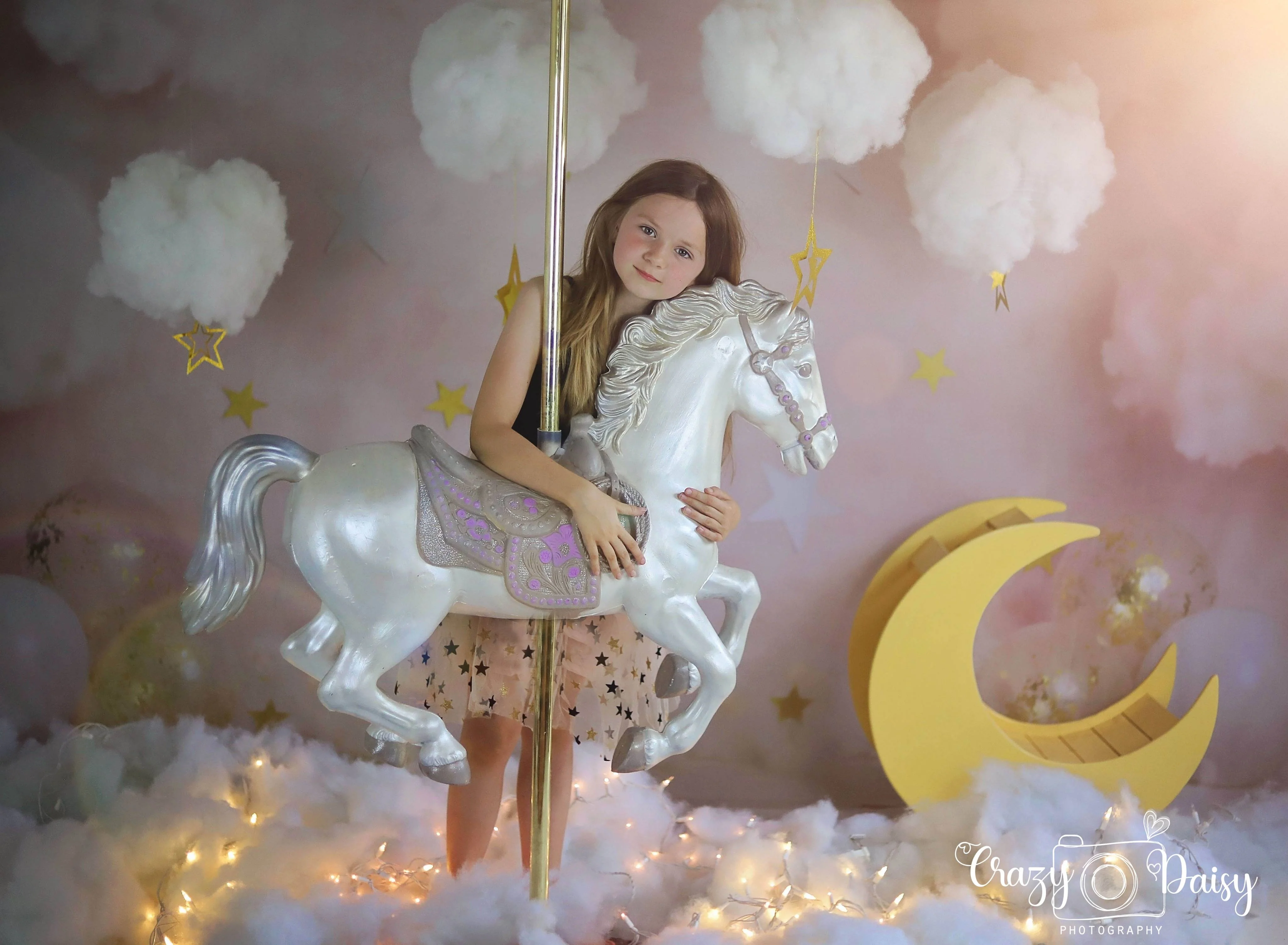 Kate Pink Clouds Stars Backdrop Designed By Rose Abbas