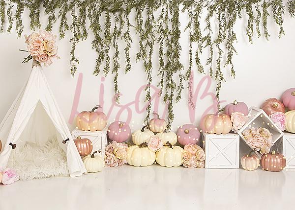 Kate Rose Gold Pumpkins Backdrop Designed by Lisa B - Image 2