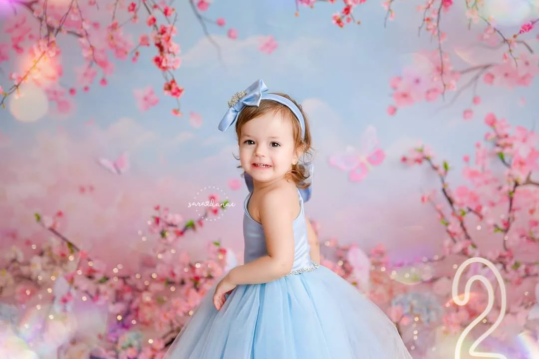 Kate Spring Cherry Peach Blossom Backdrop Designed by Chain Photography