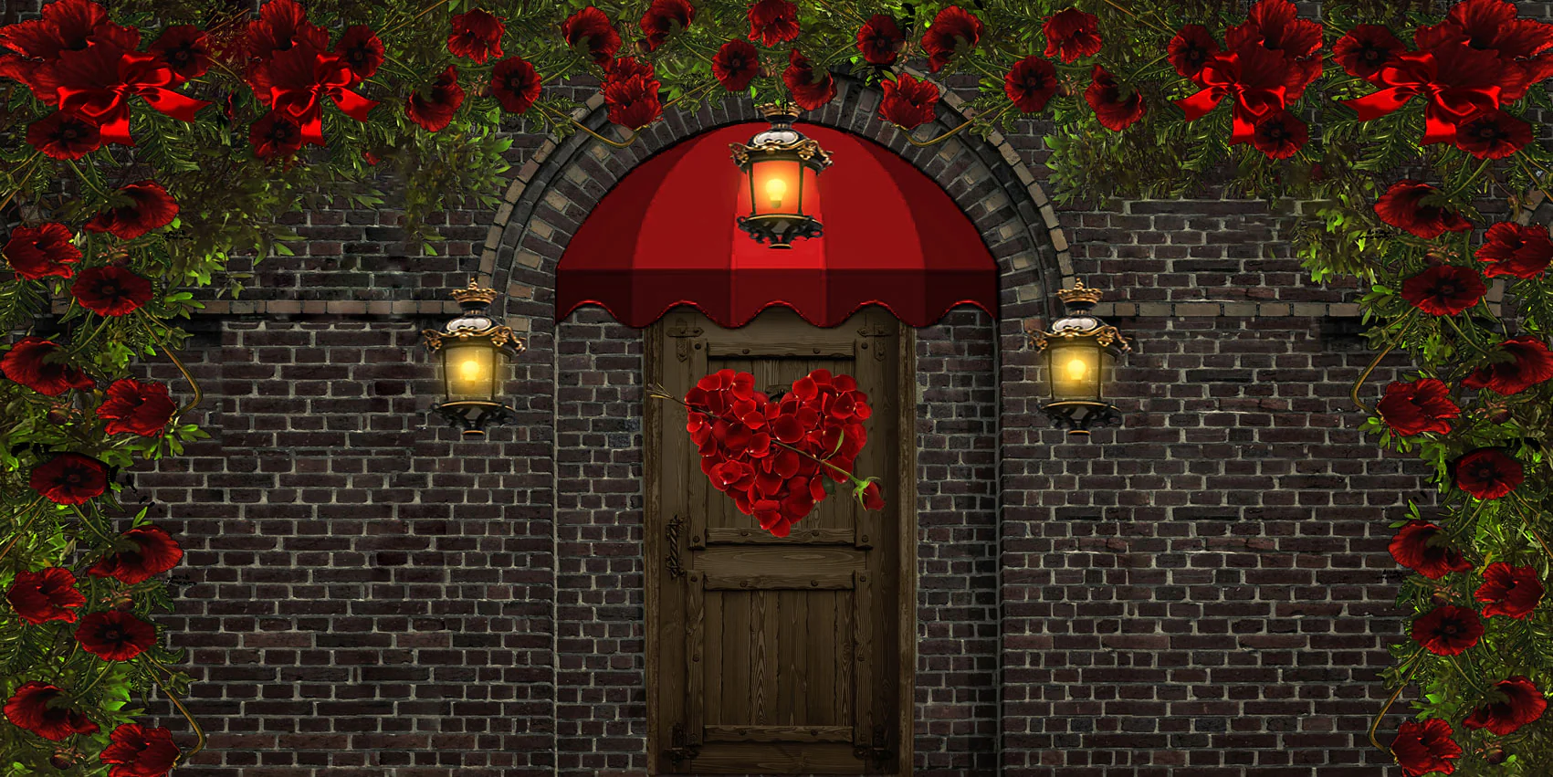 Kate Valentine's Day Front Door Backdrop Designed by Rosabell Photography - Image 3