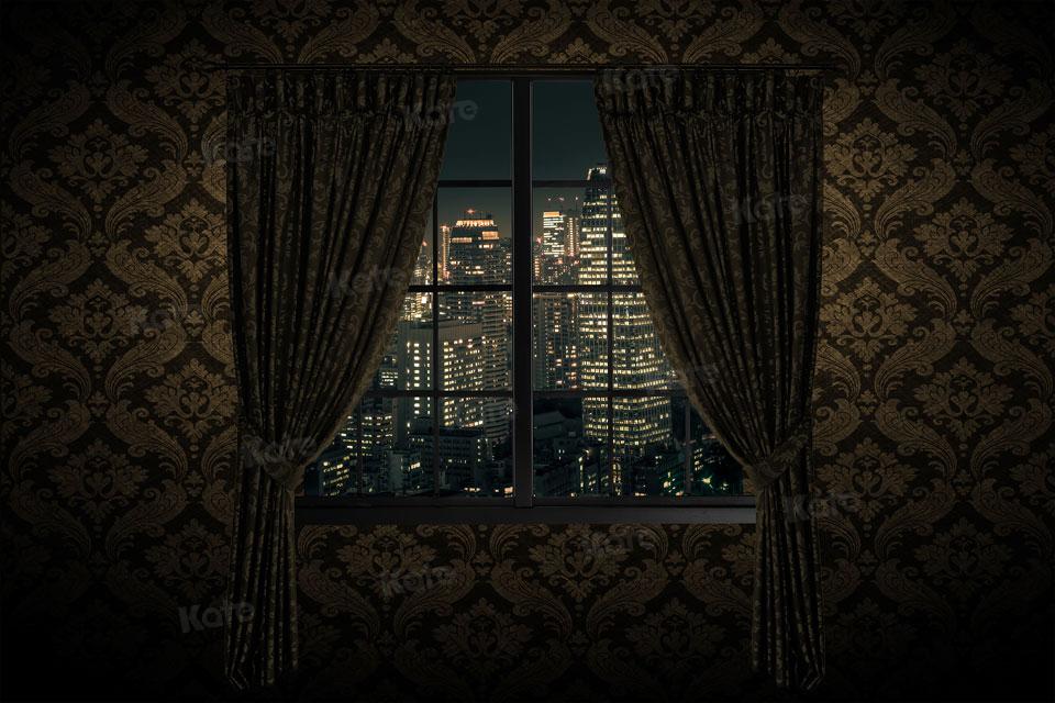 Kate Window Vintage City Sence Backdrop Designed by JS Photography